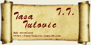 Tasa Tulović vizit kartica